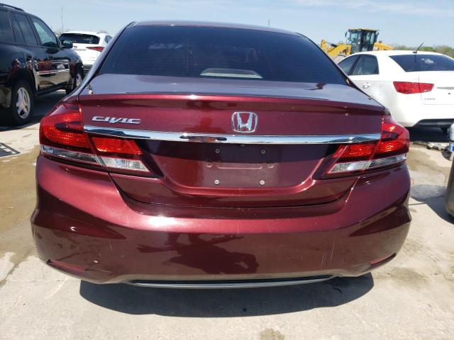 19XFB2F91FE004662 - 2015 HONDA CIVIC EXL ბურგუნდია ფოტო 6