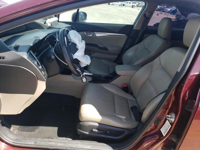 19XFB2F91FE004662 - 2015 HONDA CIVIC EXL ბურგუნდია ფოტო 7