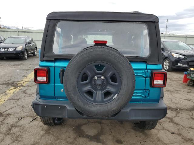 1C4GJXAN0LW284830 - 2020 JEEP WRANGLER SPORT TEAL photo 6