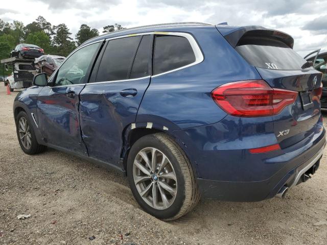 5UXTR9C53KLP77688 - 2019 BMW X3 XDRIVE30I BLUE photo 2