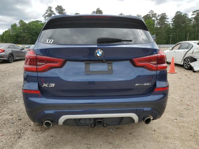 5UXTR9C53KLP77688 - 2019 BMW X3 XDRIVE30I BLUE photo 6