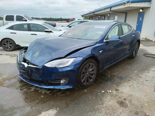 5YJSA1E26JF285702 - 2018 TESLA MODEL S Կապույտ լուսանկար 2
