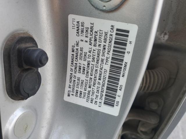 2HGFB2F96CH321757 - 2012 HONDA CIVIC EXL SILVER photo 12