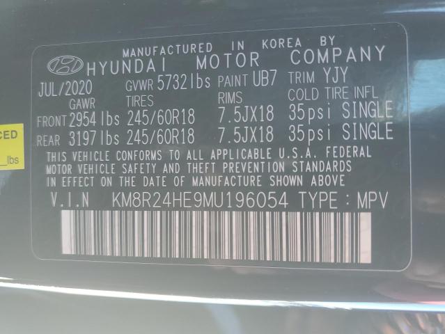 KM8R24HE9MU196054 - 2021 HYUNDAI PALISADE SEL BLACK photo 13