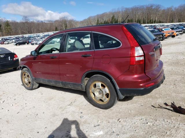 5J6RE4H32BL123809 - 2011 HONDA CR-V LX MAROON photo 2