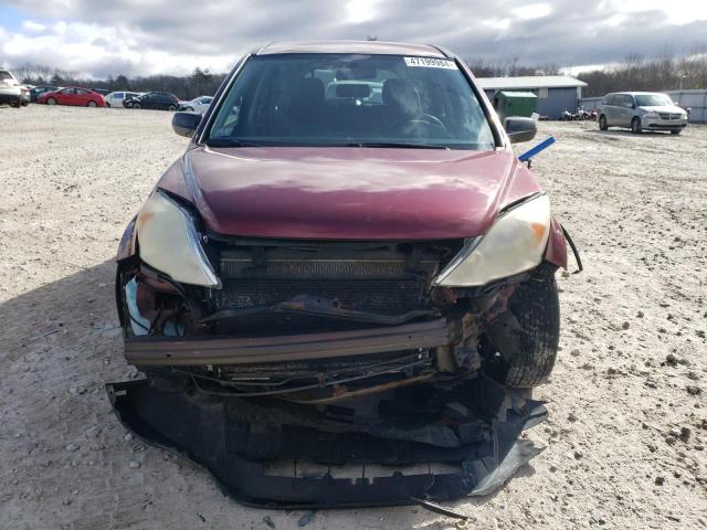 5J6RE4H32BL123809 - 2011 HONDA CR-V LX MAROON photo 5