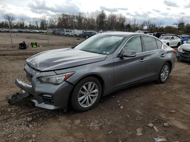 JN1BV7AR4FM419876 - 2015 INFINITI Q50 BASE GRAY photo 1