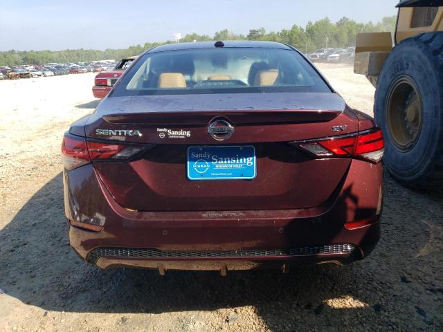 3N1AB8CV2NY252269 - 2022 NISSAN SENTRA SV BURGUNDY photo 6