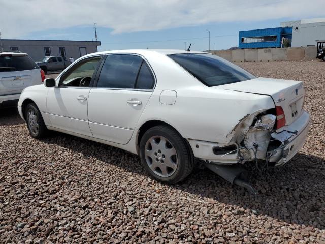 JTHBN30F410042686 - 2001 LEXUS LS 430 WHITE photo 2