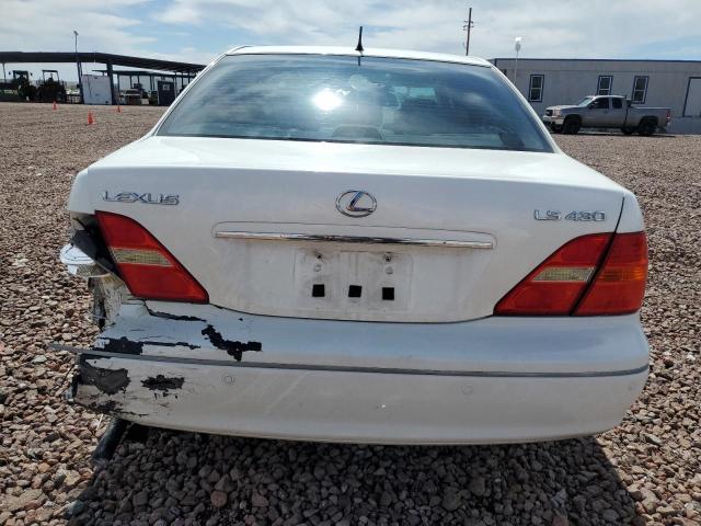 JTHBN30F410042686 - 2001 LEXUS LS 430 WHITE photo 6