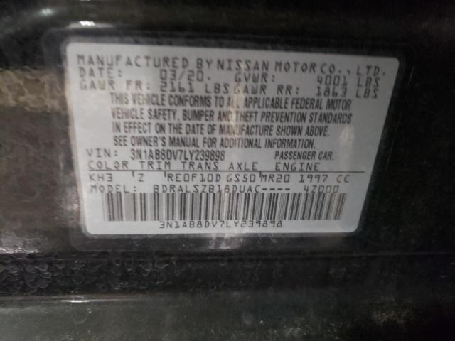 3N1AB8DV7LY239898 - 2020 NISSAN SENTRA SR BLACK photo 13