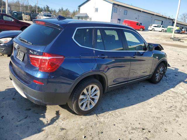 5UXWX9C53D0D07848 - 2013 BMW X3 XDRIVE28I BLUE photo 3