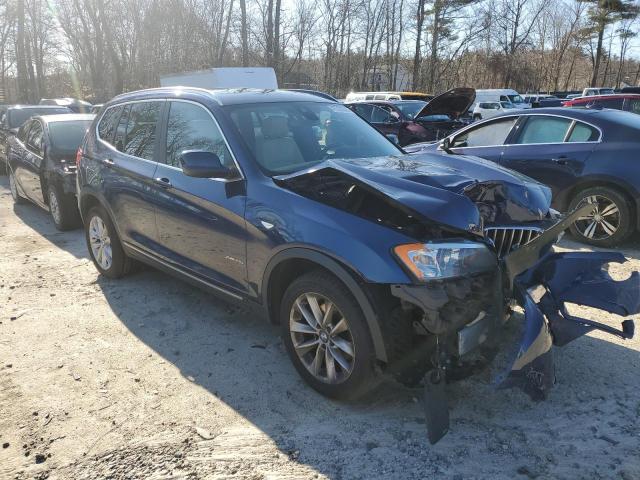 5UXWX9C53D0D07848 - 2013 BMW X3 XDRIVE28I BLUE photo 4