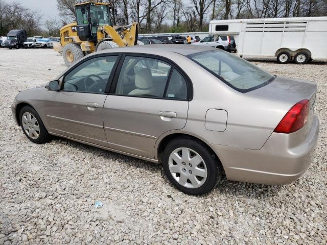 1HGES267X1L065214 - 2001 HONDA CIVIC EX GOLD photo 2