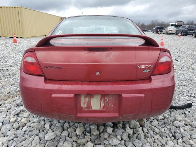 1B3ES56C65D236314 - 2005 DODGE NEON SXT RED photo 6