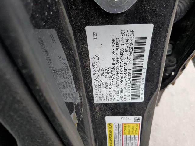 19XFL1H83NE009114 - 2022 HONDA CIVIC SPORT TOURING BLACK photo 13