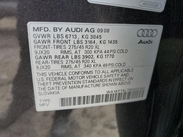 WA1AY74L79D022362 - 2009 AUDI Q7 3.6 QUATTRO CHARCOAL photo 13