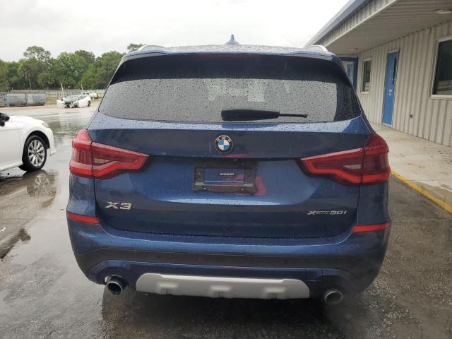 5UXTR9C59KLE15092 - 2019 BMW X3 XDRIVE30I BLUE photo 6