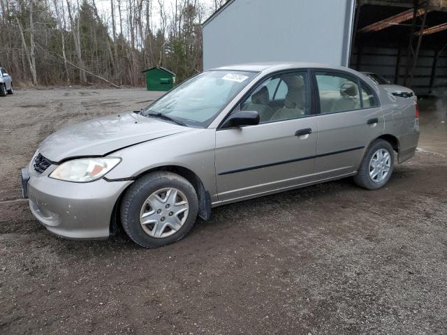 2HGES163X5H017609 - 2005 HONDA CIVIC DX VP ოქროსფერი ფოტო 1