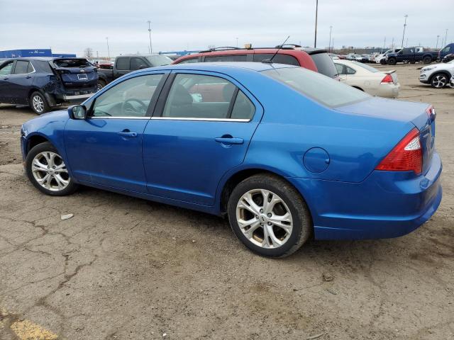 3FAHP0HA1CR115390 - 2012 FORD FUSION SE BLUE photo 2