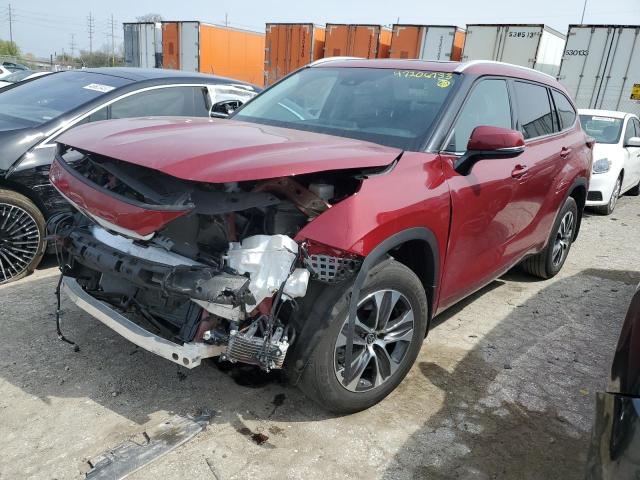 5TDGZRBH2NS208686 - 2022 TOYOTA HIGHLANDER XLE BURGUNDY photo 1