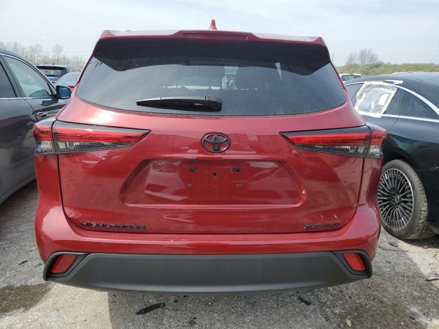 5TDGZRBH2NS208686 - 2022 TOYOTA HIGHLANDER XLE BURGUNDY photo 6