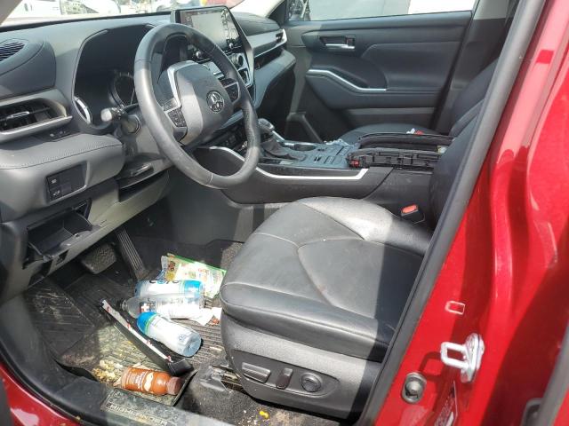 5TDGZRBH2NS208686 - 2022 TOYOTA HIGHLANDER XLE BURGUNDY photo 7