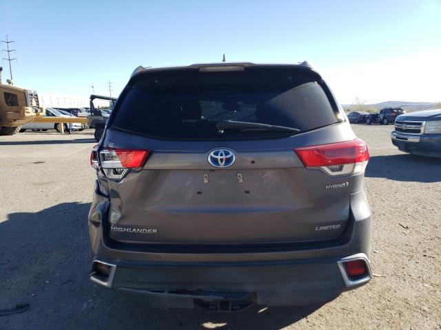 5TDDGRFH1HS026873 - 2017 TOYOTA HIGHLANDER HYBRID LIMITED CHARCOAL photo 6