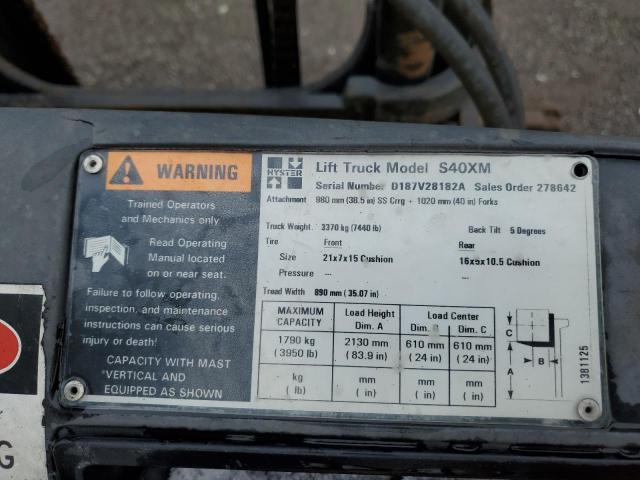 D187V28182A - 2003 HYST FORKLIFT YELLOW photo 10