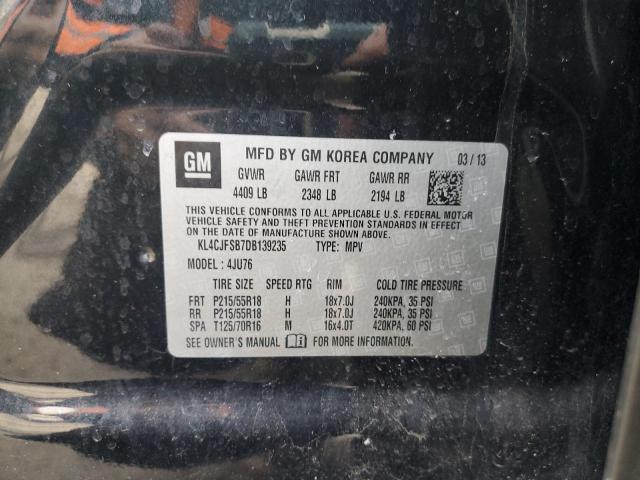 KL4CJFSB7DB139235 - 2013 BUICK ENCORE CONVENIENCE 黑色 照片 12