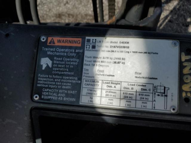 D187V32391B - 2004 HYST FORKLIFT YELLOW photo 10