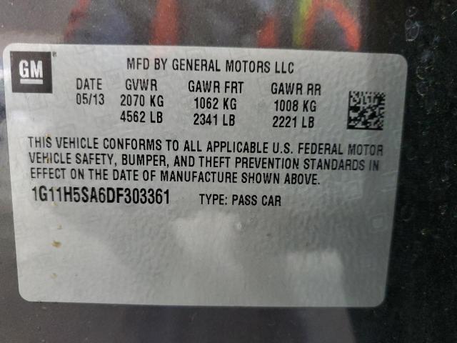 1G11H5SA6DF303361 - 2013 CHEVROLET MALIBU LTZ CHARCOAL photo 13