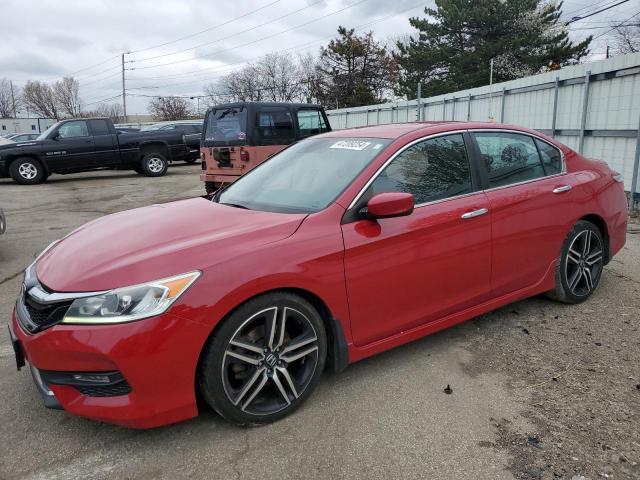 1HGCR2F60GA225714 - 2016 HONDA ACCORD SPORT RED photo 1