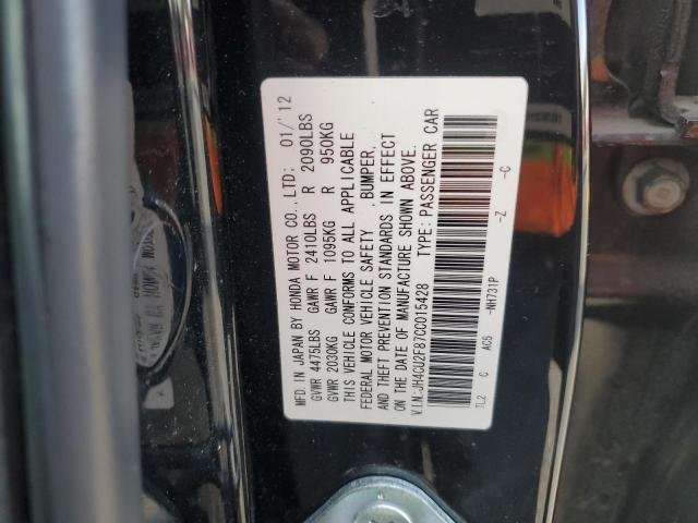 JH4CU2F87CC015428 - 2012 ACURA TSX SE BLACK photo 12