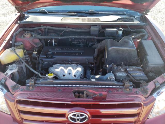 JTEGD21AX40081449 - 2004 TOYOTA HIGHLANDER MAROON photo 12