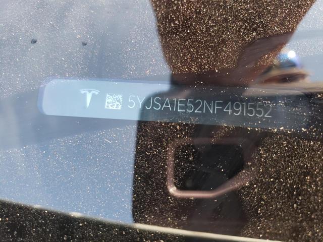 5YJSA1E52NF491552 - 2022 TESLA MODEL S Սպիտակ լուսանկար 12