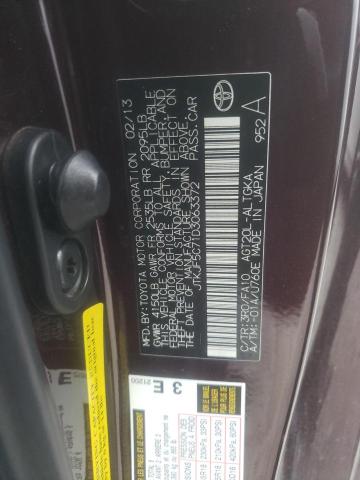 JTKJF5C71D3063372 - 2013 TOYOTA SCION TC 栗色 照片 12