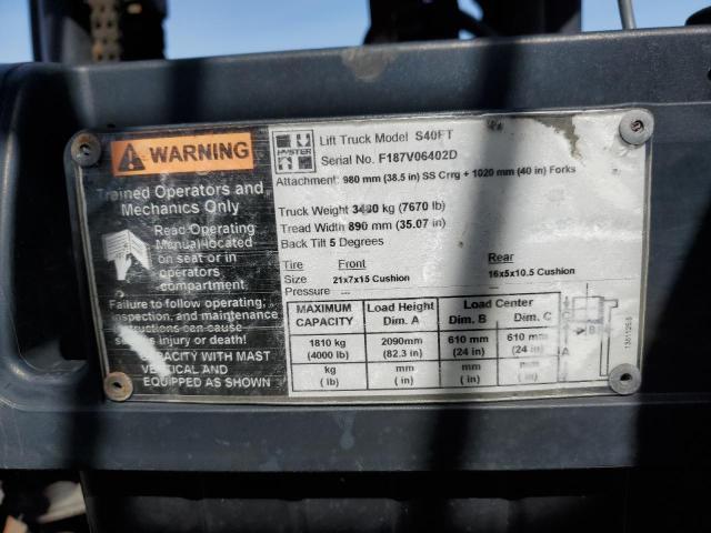 F187V06402D - 2006 HYST FORKLIFT YELLOW photo 10