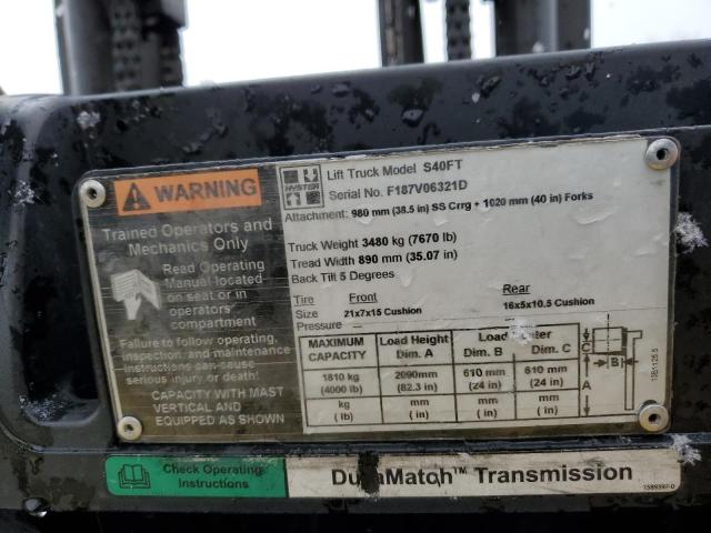 F187V06321D - 2006 HYST FORKLIFT YELLOW photo 10