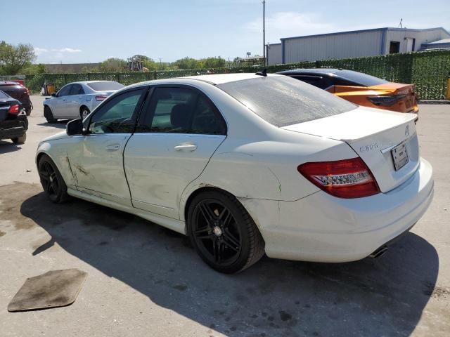 WDDGF56X59R069327 - 2009 MERCEDES-BENZ C 350 WHITE photo 2