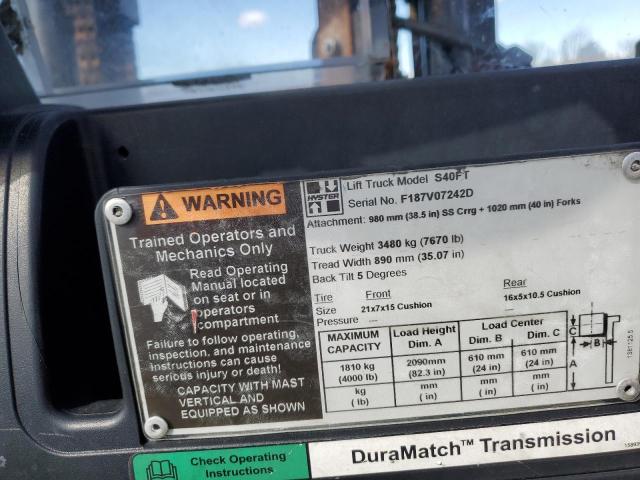 F187V07242D - 2006 HYST FORKLIFT YELLOW photo 10