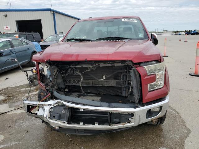 1FTEW1CG1GFA50481 - 2016 FORD F150 SUPERCREW RED photo 5