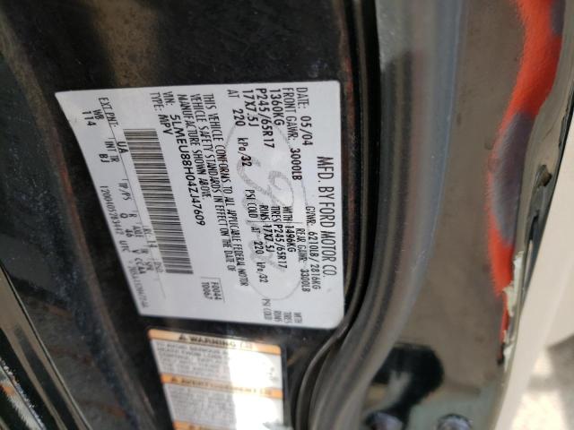 5LMEU88H04ZJ47609 - 2004 LINCOLN AVIATOR 黑色 照片 12