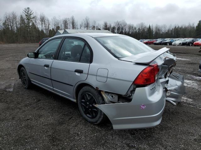 2HGES16374H931816 - 2004 HONDA CIVIC DX VP SILVER photo 2