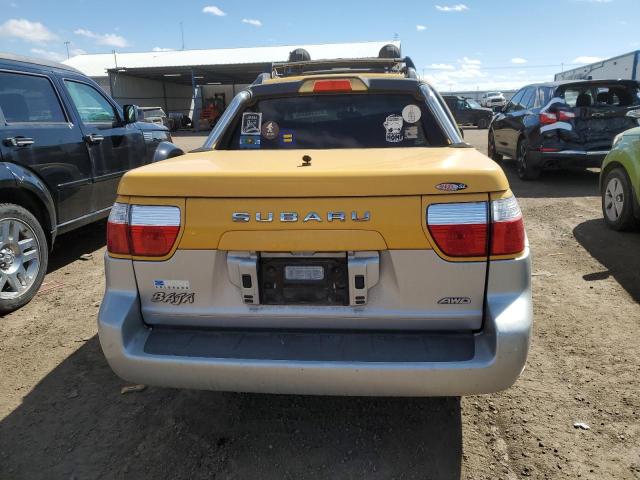 4S4BT62C937112300 - 2003 SUBARU BAJA SPORT YELLOW photo 6