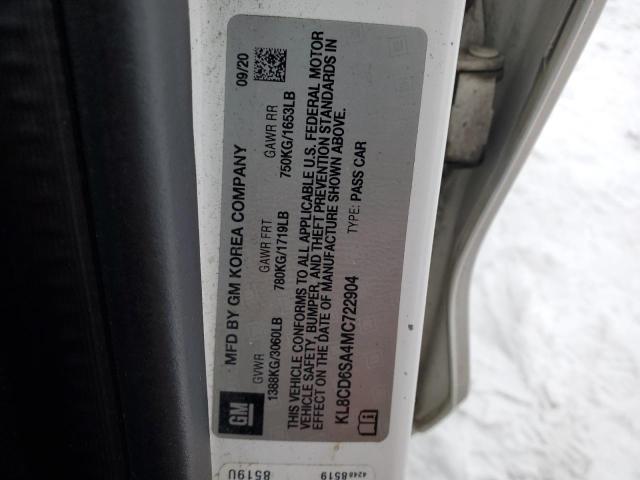 KL8CD6SA4MC722904 - 2021 CHEVROLET SPARK 1LT أبيض صورة 12