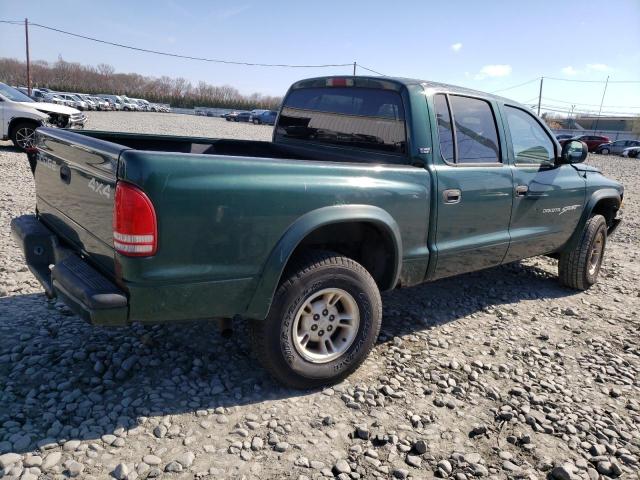 1B7GG2ANXYS760355 - 2000 DODGE DAKOTA QUAD GREEN photo 3