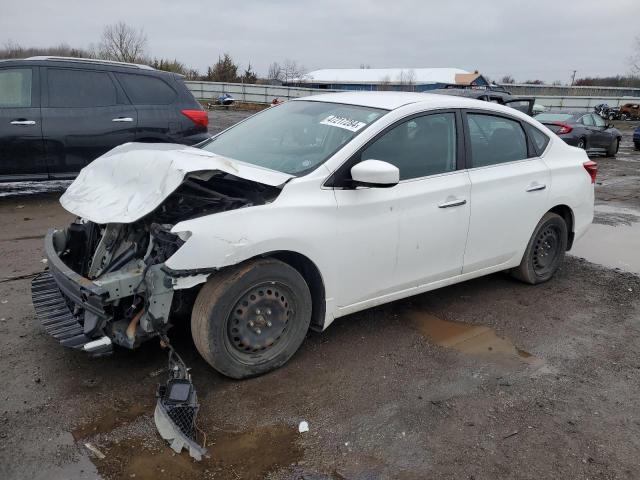 3N1AB7AP6HY349509 - 2017 NISSAN SENTRA S WHITE photo 1