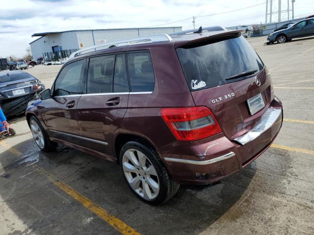 WDCGG8HB6BF676476 - 2011 MERCEDES-BENZ GLK 350 4MATIC MAROON photo 2