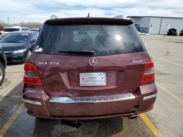 WDCGG8HB6BF676476 - 2011 MERCEDES-BENZ GLK 350 4MATIC MAROON photo 6